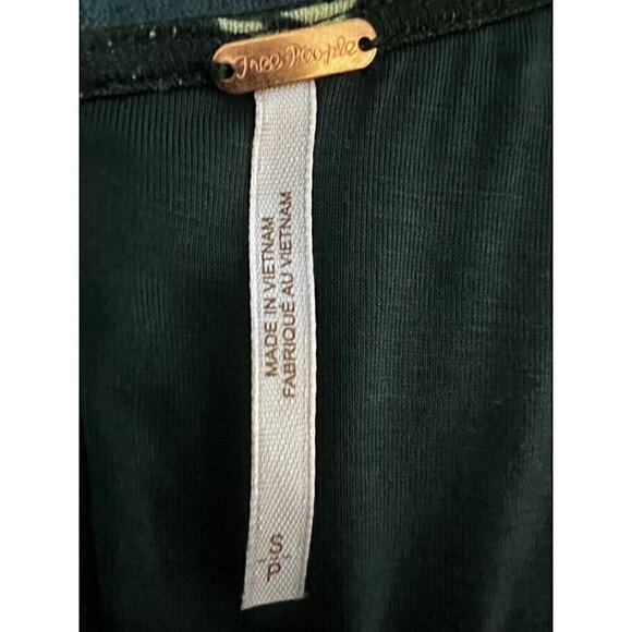 Free People Floral Green Polka Dot Mini Dress With Ruched Front & Keyhole Back, - Picture 11 of 11